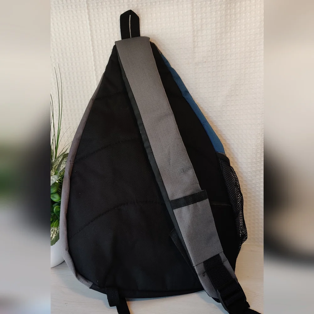 Bernards Sling Backpack, Blue and Gray